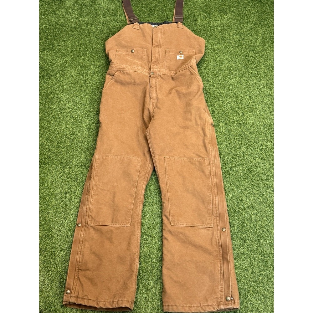 Carhartt Overalls Womens 16 x 32 Tan Canvas WR027 BRN Workwear Gorpcore